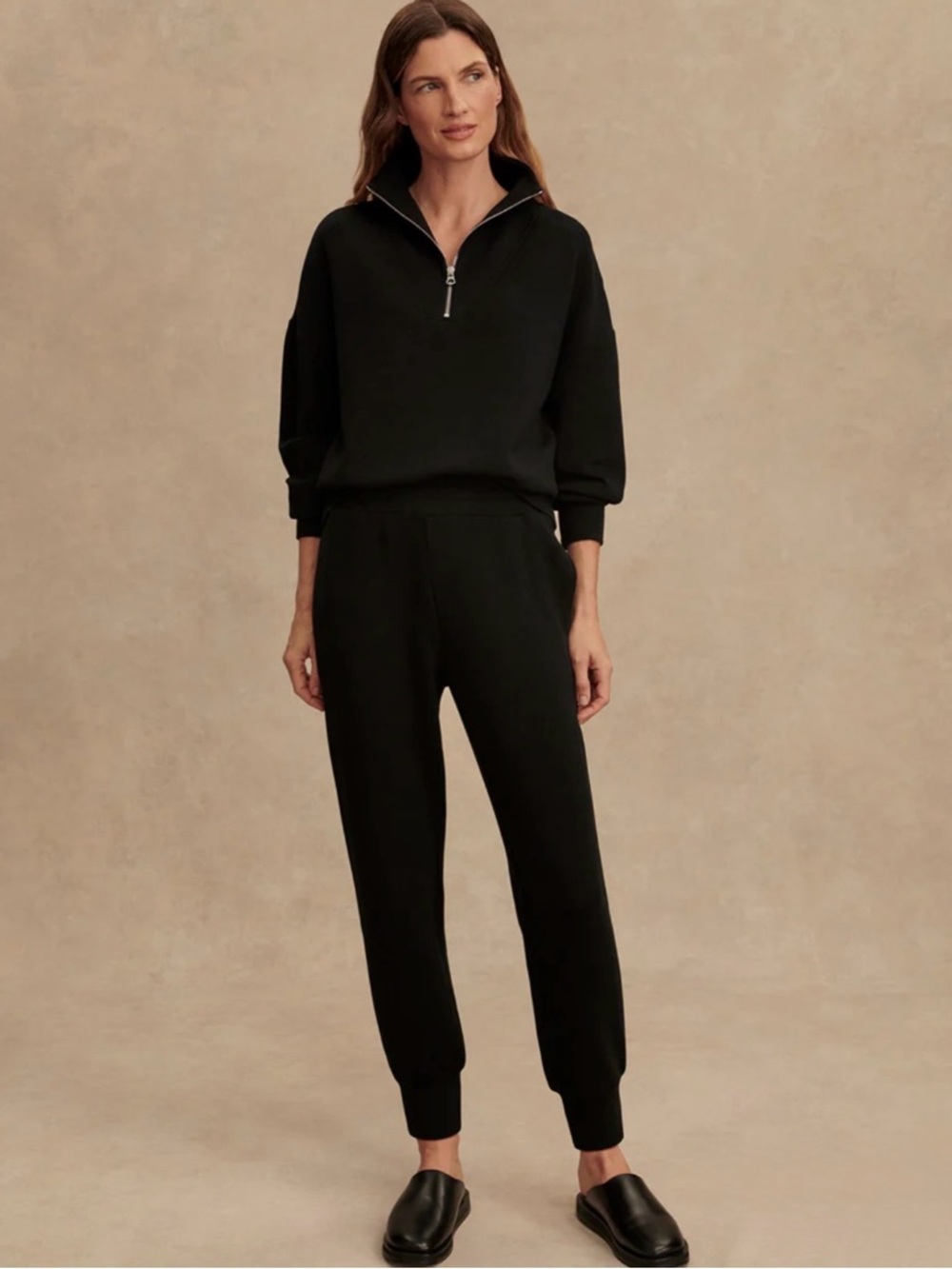 Varley | Black Double Soft The Slim Cuff Pant 27.5" Joggers ~ XXS
